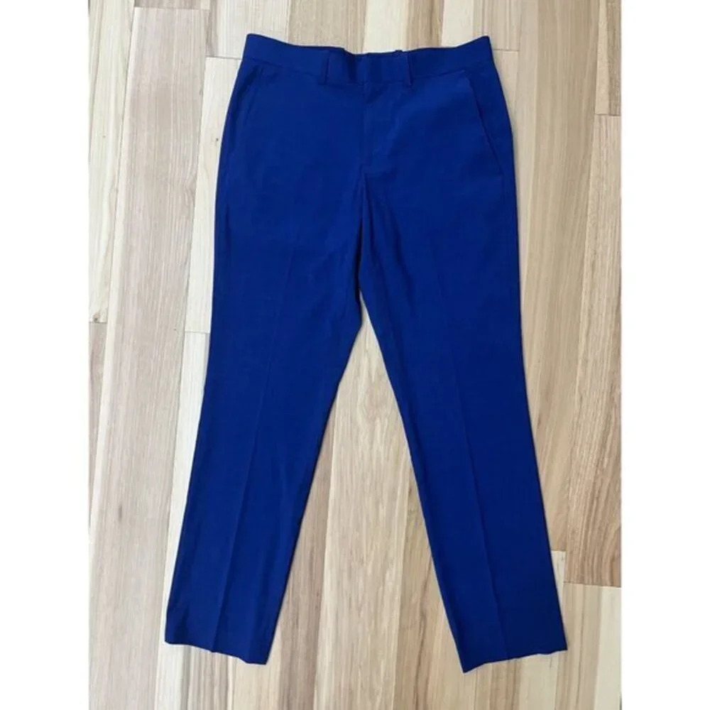 Perry Ellis Slim Fit Stretch Navy Men's Dress Pants 30 x 30
